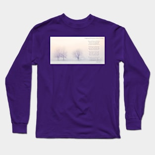 Stopping By Woods - Robert Frost Poem Long Sleeve T-Shirt